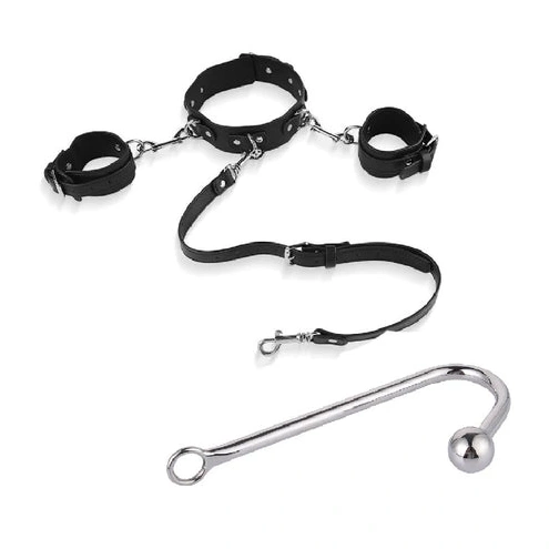 and Anal Elegant Collar 5334 with Cuffs Hook Beaded 0124